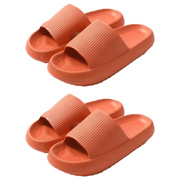 厚底拖鞋 橘色 2雙  235mm