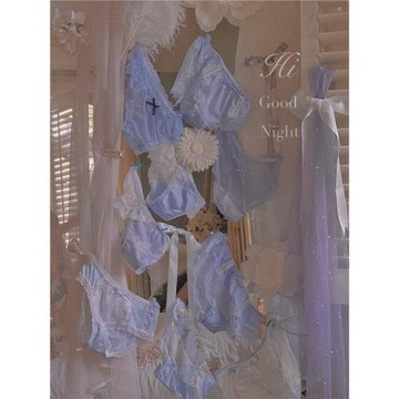 【薄荷藍綠冰沙】少女蕾絲內褲 日系純欲可愛薄款透氣女士純棉襠