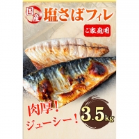 ご家庭用 塩さばフィレ3.5kg 株式会社魚鶴商店《30日以内に順次出荷(土日祝除く)》 和歌山県 日高町 さば 塩サバ 鯖