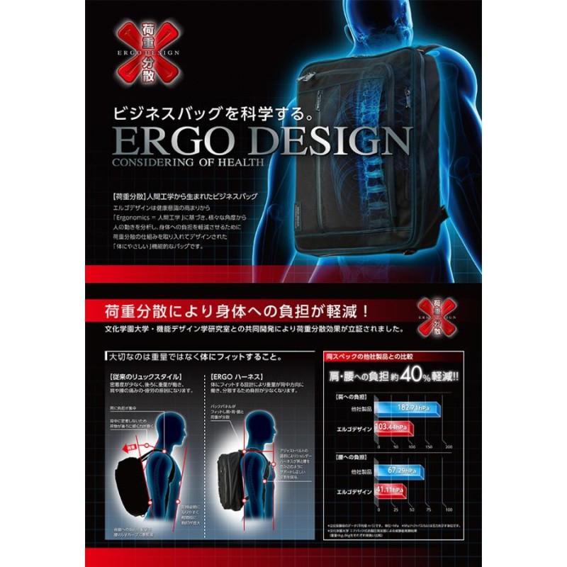 エルゴデザイン ERGO DESIGN 3way ビジネスバッグ ブリーフケース