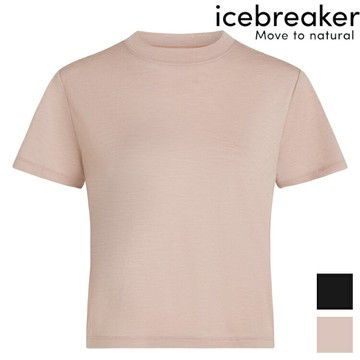 Icebreaker Tech Lite III 女款 短版 美麗諾羊毛排汗衣/圓領短袖上衣-150 素色 0A56Y2