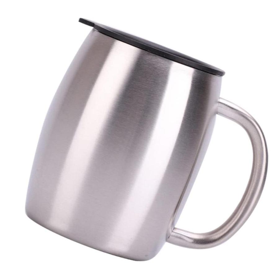 Zerodeko pcs Double Layer Water Mug Stainless Steel Beer Jar Portable Cof