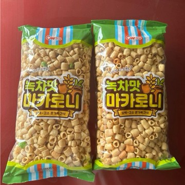 特價 韓國 國民零食🇰🇷CW 通心粉零食餅乾 綠茶味 155g 대롱과자超大包裝 韓國餐廳 通心粉餅乾 通心粉零食 原味