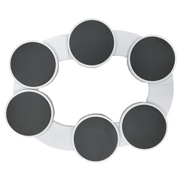 上手家居 迴轉餐桌6件組 71 x 57cm 白色  1組