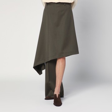 Forest green culottes in wool