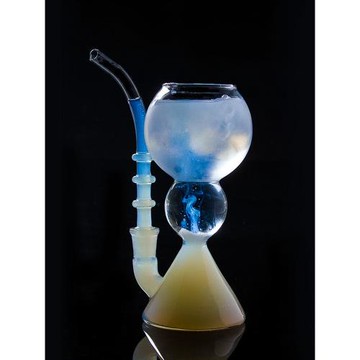 飲迷創意個性雞尾酒杯酒吧調酒苦艾酒杯水煙壺帶吸管果汁玻璃水杯