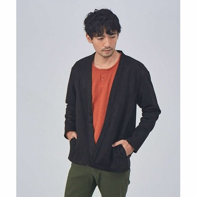 アバハウス ネオスエード ボタンレス カーディガン メンズ ブラック 48 Abahouse 通販 Lineポイント最大get Lineショッピング