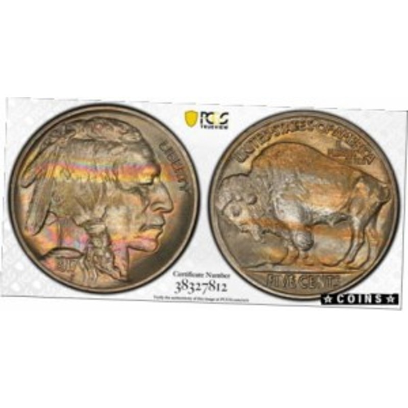 アンティークコイン 1917 5C Buffalo Nickel PCGS MS 66+ Uncirculated