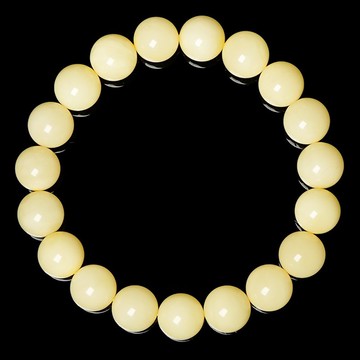 【正佳珠寶】蜜蠟琥珀 頂級純白蜜蠟 9.8-10.2mm 蜜蠟手珠