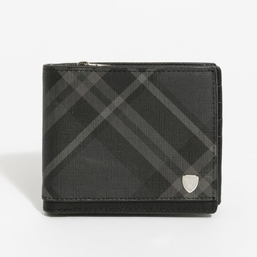 PLAYBOY - 短夾 Black Diamond Plaid系列 - 灰色(2026春夏男包)
