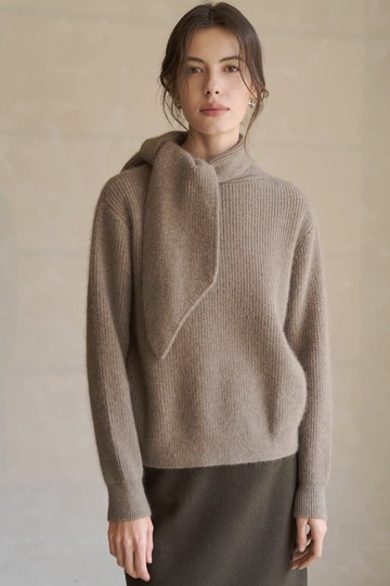 法式極簡 浣熊毛絨感溫暖針織衫毛衣