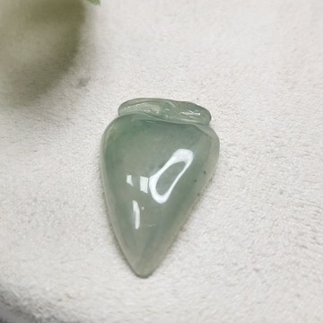 逸品軒～天然緬甸玉A貨-Z7007-冰糯晴水桃子墜子長22.5mm寬13.8mm厚4.4mm