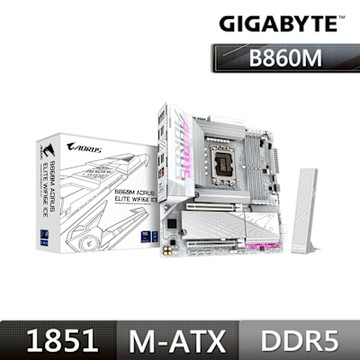 (下單再折) 技嘉GIGABYTE B860M AORUS ELITE WIFI 6E ICE Intel 主機板
