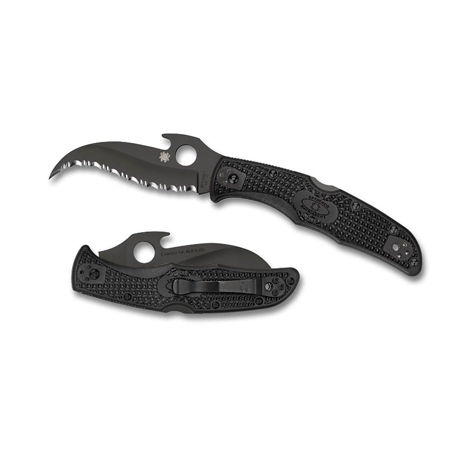 スパイダルコ Spyderco　メートリアーク2　ウェーブオールブラック　C12SBBK2W