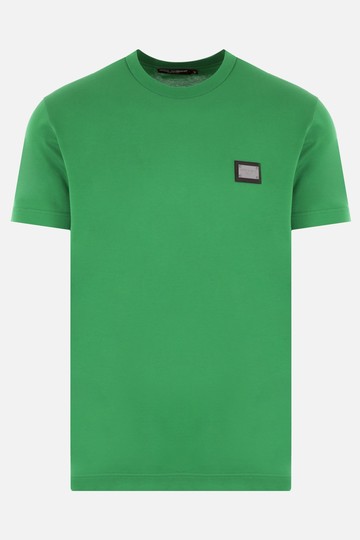 DOLCE & GABBANA logo plate cotton t-shirt Man