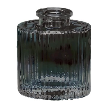 空氣選物 復古浮雕玻璃花瓶 適用鮮花乾燥花  1個  透明  8 x 6.5 x 4.5cm