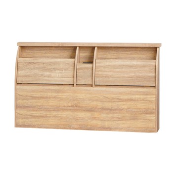 【本木】黛蒂 20cm收納插座床頭--雙人5尺雪松