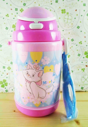【震撼精品百貨】The Aristocats Marie 迪士尼瑪莉貓~ 吸管水壺-粉