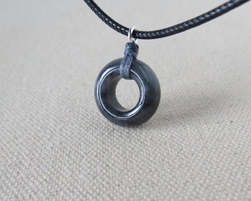 【金剛結】本命年【平安如意】烏雞翡翠韓國蠟線項鍊SE02避邪