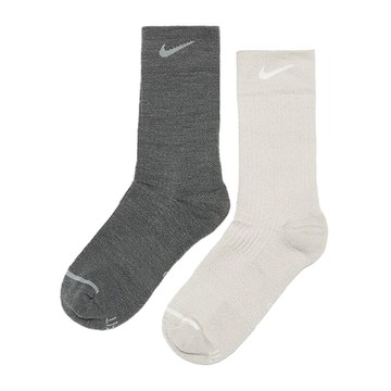 Nike 襪子 Everyday Cushioned Wool Blend 灰 白 混羊毛 中筒襪 長襪 DQ6394-902