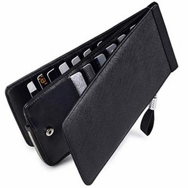 Huztencor 長財布 薄型 二つ折り メンズ レディース 磁気防止 カードケース カード26枚 収納 大容量 財布 本革 革 人気 小銭入れ 男女兼 通販 Lineポイント最大1 0 Get Lineショッピング