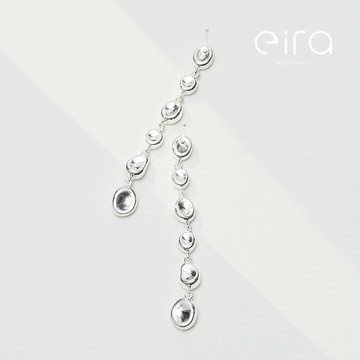 Eira Accessory 扁豆造型流蘇耳釘‧925純銀耳釘‧質感 時尚 輕奢 優雅氣質 耳環 耳針 CEH0058A