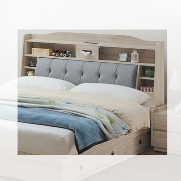 【顛覆設計】伊喬詩貓抓皮靠枕床頭箱(雙人5尺)