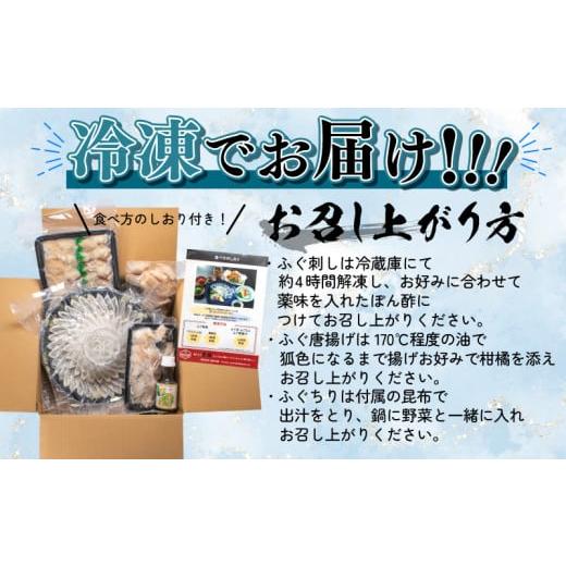 ふるさと納税 山口県 下関市  とらふぐ刺身＆ふぐちり＆唐揚げ フルコース セット 4〜5人前 冷凍 下関