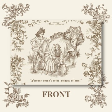 擠奶姑娘 明信片