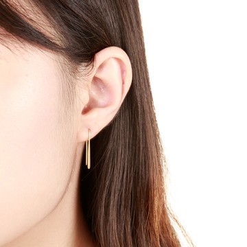 【Angel & Me】簡約 U形 s925 純銀 厚鍍24k純金 耳環 生日 情人節 禮物