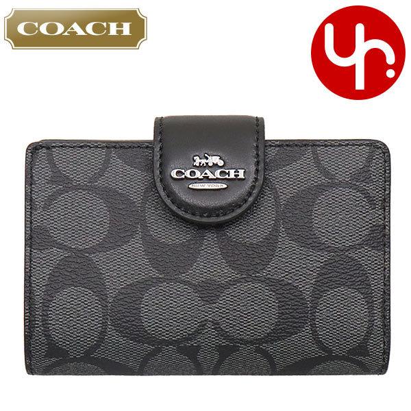 コーチ COACH 財布 二つ折り財布 FC0082 C0082 ブラックスモーク ...