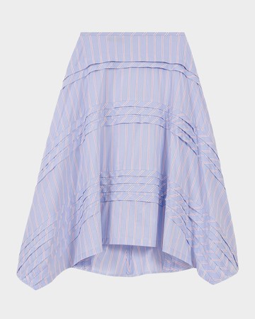 Jiange Striped Midi Skirt
