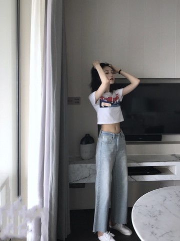 短款短袖T恤女夏季網紅港風設計感小眾露臍修身上衣新款ins潮