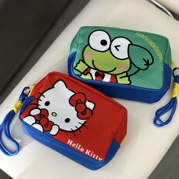 ✨元氣新品✨隨身收納小包kitty貓化妝包便攜外出包包女大容量防潑水ins收納包QKGL