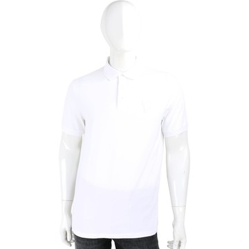 KARL LAGERFELD 卡爾 K/IKONIK 2.0 Q版老佛爺棉質白色短袖POLO衫(男款)