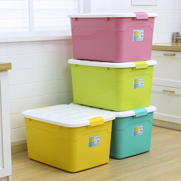 收納箱塑料特大號整理箱子加厚衣服衣櫃收納盒家用零食玩具儲物箱