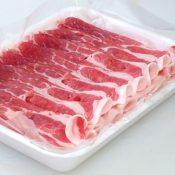 すき焼き用 豚肉 国産 豚肩ロース(やまざきポーク青森県産) 500g  スライス