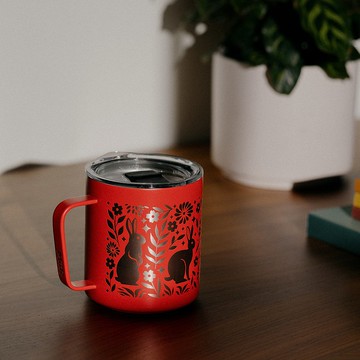 【限量】MiiR 雙層真空 保溫/保冰 露營杯 12oz/354ml 銀兔紅