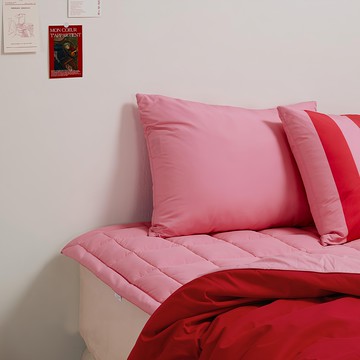 BODYLUV Mayak Baskasak 雙人蓬蓬被子  淡粉色 + 西瓜紅  200 x 230cm