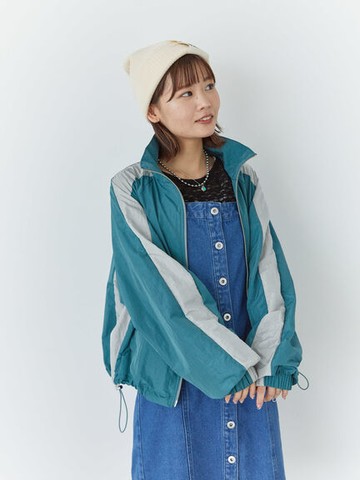 運動風配色標誌刺繡夾克外套(FF43L0Y0180) - ehka sopo