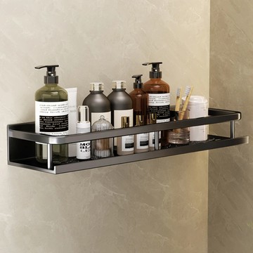 浴室置物架  50cm  黑色  1個