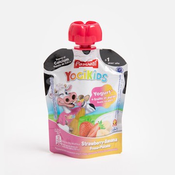 西班牙PASCUAL兒童草莓香蕉優格80g