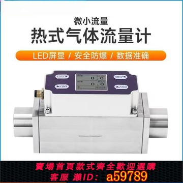 【全網低價 可打統編】微小型流量测量氧气气体流量计智能热式气体质量流量计