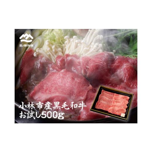 ふるさと納税 宮崎県 小林市  国産 牛肉 宮崎牛 おためしすき焼き用　500ｇ×１Ｐ（お肉 モモ ウデ すき焼き 焼肉 赤身 スライス）