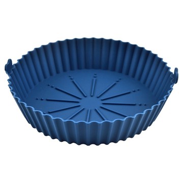 氣炸鍋烘培矽膠烤盤 藍色  1個  小(18.5 x 5.5cm)