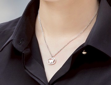 炸毛的貓項鍊 - 貓咪小印章系列-抗敏醫療鋼