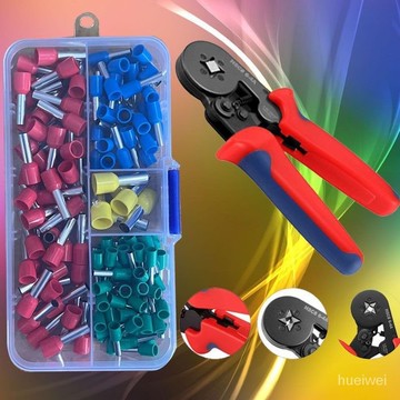 歐式壓接鉗端子 管型針型端頭端子鉗 壓線鉗 冷壓鉗 專業電工工具 冷壓捲邊鉗VE管型接綫端子連接器接插件附件並綫端子冷壓