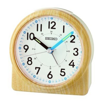 SEIKO 精工 滑動式秒針嗶嗶聲靜音貪睡鬧鐘 QHE210B_SK045