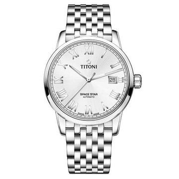 TITONI 梅花錶 天星系列 簡約羅馬機械腕錶 推薦 送禮 畢業禮物 40mm / 83538S-561