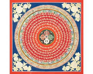 咒语曼荼罗——展现强大力量的神圣音节与设计的西藏唐卡